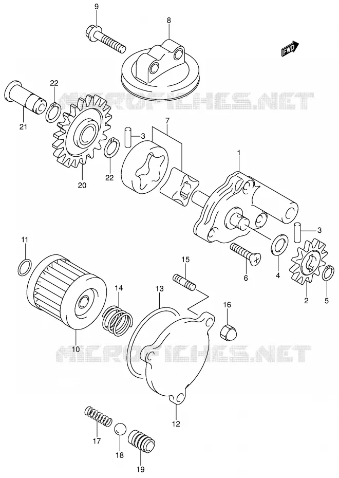 POMPE A HUILE Suzuki MOTO 400 DR-Z 2004  DR-Z400SK4(E2)