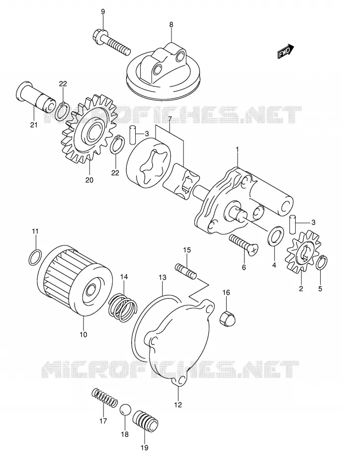 POMPE A HUILE Suzuki MOTO 400 DR-Z 2006  DR-Z400SK6(E2)