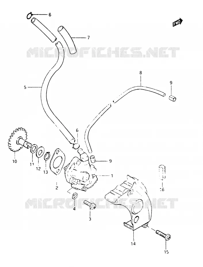 POMPE A HUILE Suzuki SCOOTER 50 CL 1983  CL50DD(D)