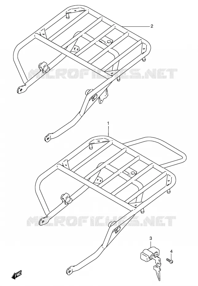 PORTE PAQUET Suzuki MOTO 200 DF 2000  DF200EY