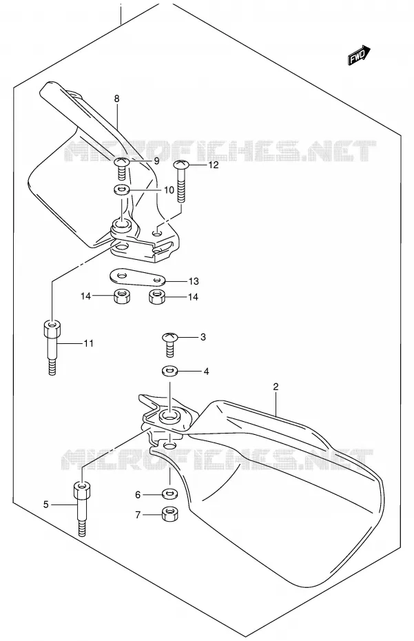 PROTEGES MAINS (MODELE K3 OPT) Suzuki MOTO 400 DR-Z 2000  DR-Z400SY(E2)