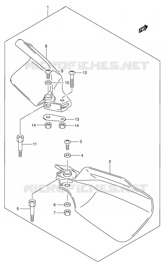 PROTEGES MAINS (MODELE Y/K1/K2 OPT) Suzuki MOTO 400 DR-Z 2000  DR-Z400SY(E2)