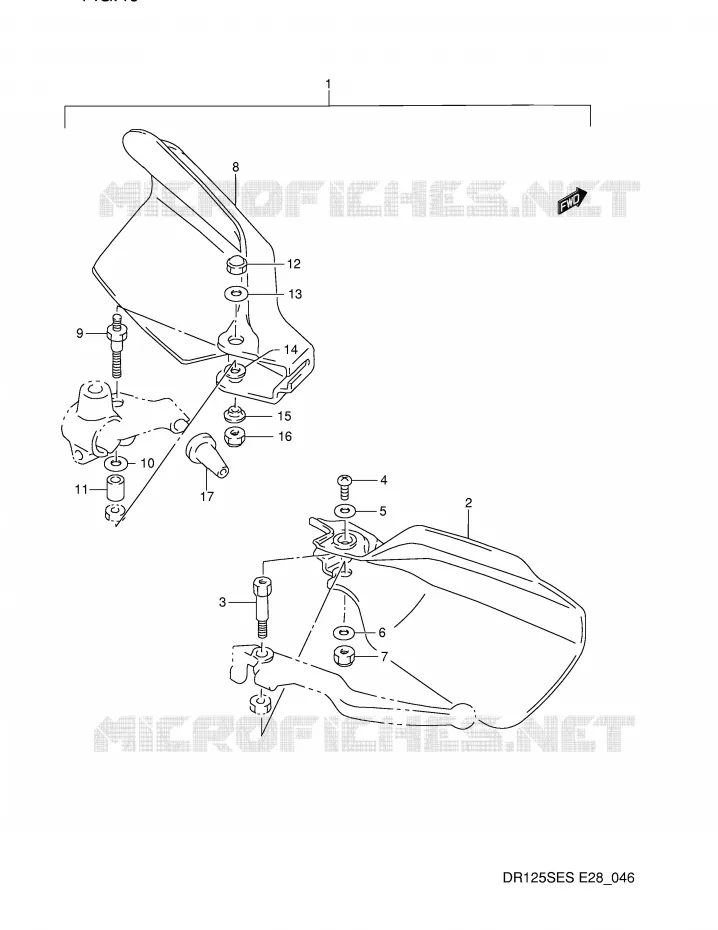 PROTEGES MAINS (OPTION) Suzuki MOTO 125 DR 1994  DR125SER(E28)
