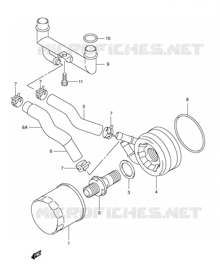 RADIATEUR D'HUILE Suzuki SCOOTER 650 BURGMAN 2004  AN650K4(E2)