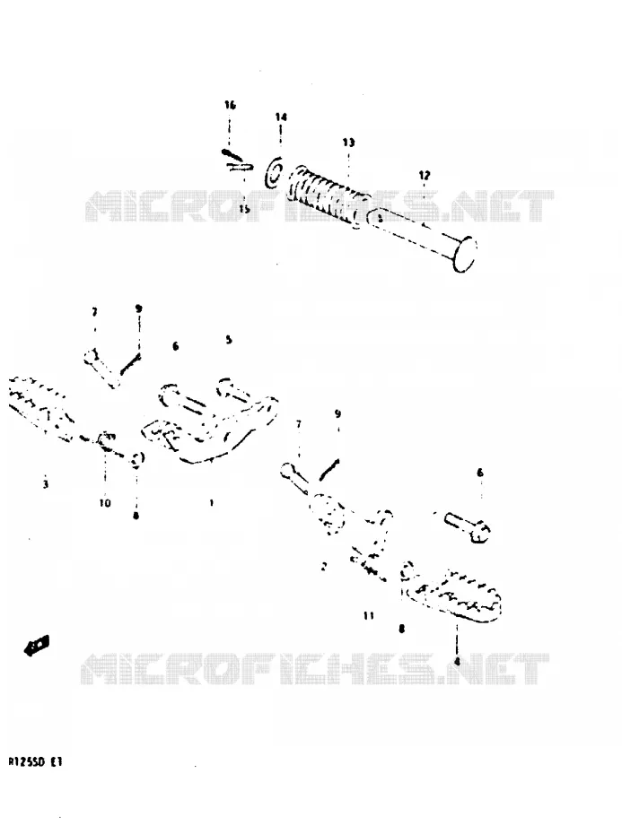 REPOSE PIED Suzuki MOTO 125 DR 1983  DR125SD(Z/D)