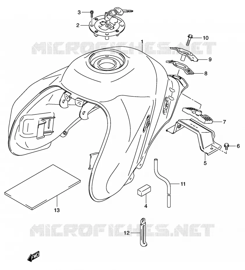 RESERVOIR D'ESSENCE Suzuki MOTO 1000 V-STROM 2006  DL1000K6(E2)