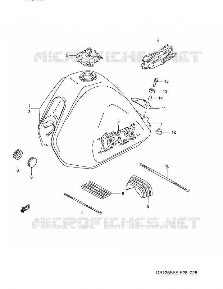 RESERVOIR D'ESSENCE Suzuki MOTO 125 DR 1994  DR125SER(E28)