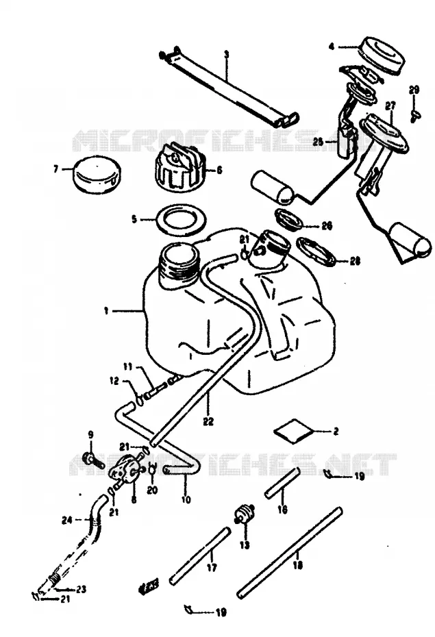RESERVOIR D'ESSENCE Suzuki SCOOTER 50 ADDRESS 1994  AH50R(N/R)