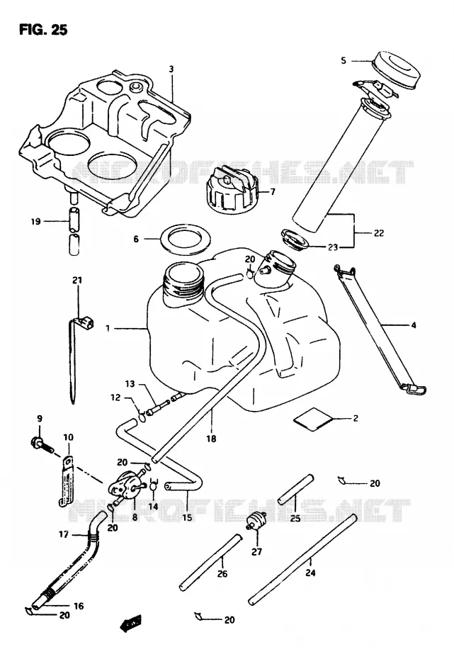 RESERVOIR D'ESSENCE Suzuki SCOOTER 50 AP 1996  AP50T(T/7/V)