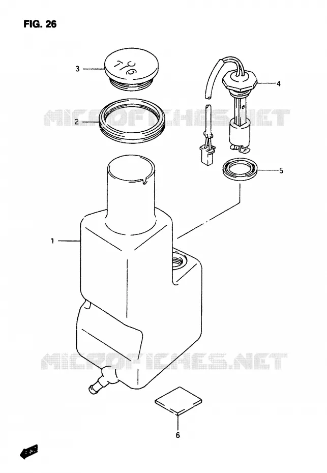 RESERVOIR D'HUILE Suzuki SCOOTER 50 AP 1996  AP50RFT(T/7/V)