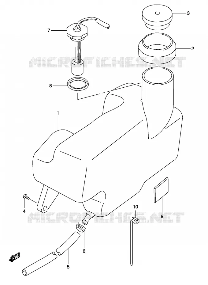RESERVOIR D'HUILE Suzuki SCOOTER 50 KATANA 2004  AY50WK4(P19)