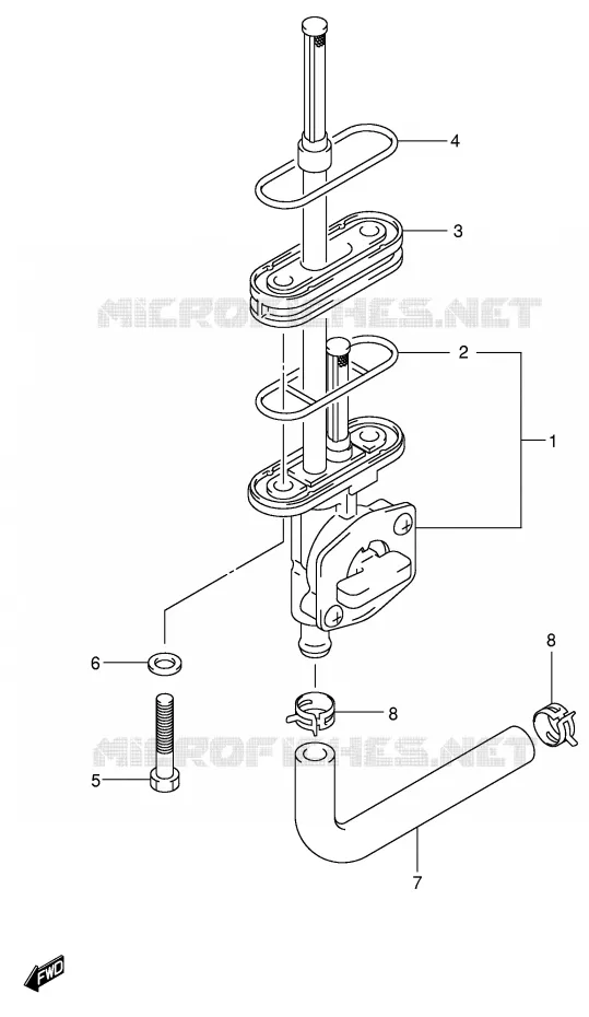 ROBINET D'ESSENCE Suzuki MOTO 400 DR-Z 2000  DR-Z400SY(E2)