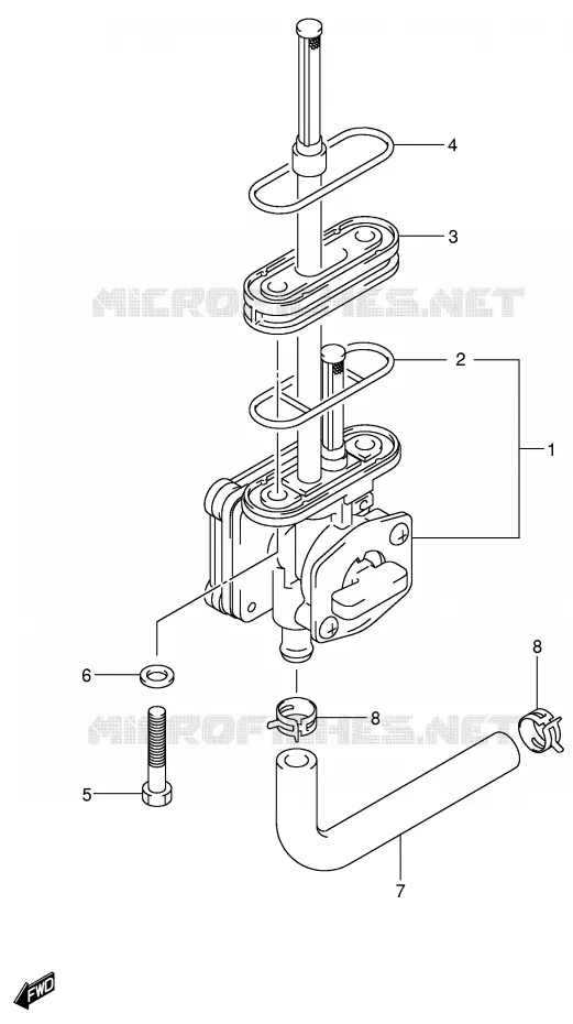 ROBINET D'ESSENCE Suzuki MOTO 400 DR-Z 2000  DR-Z400SY(E3/E28)