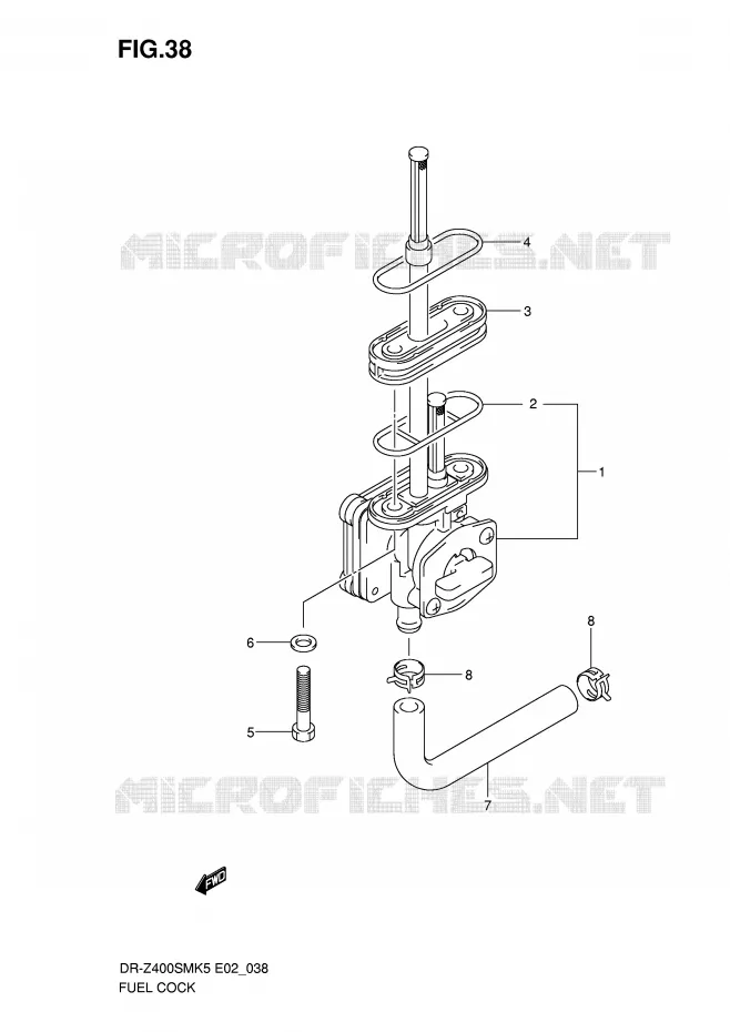 ROBINET D'ESSENCE Suzuki MOTO 400 DR-Z 2005  DR-Z400SMUK5(E2)