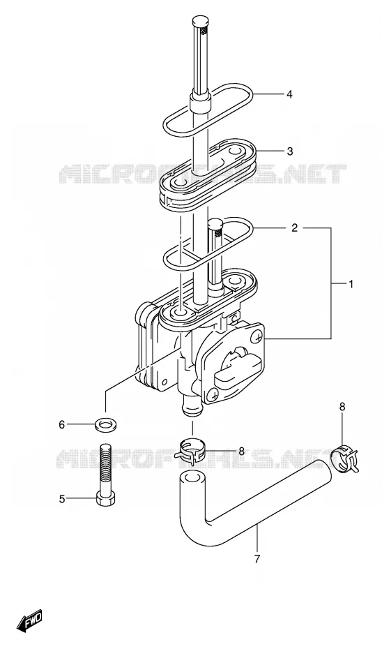 ROBINET D'ESSENCE Suzuki MOTO 400 DR-Z 2009  DR-Z400SK9(E3/E28)