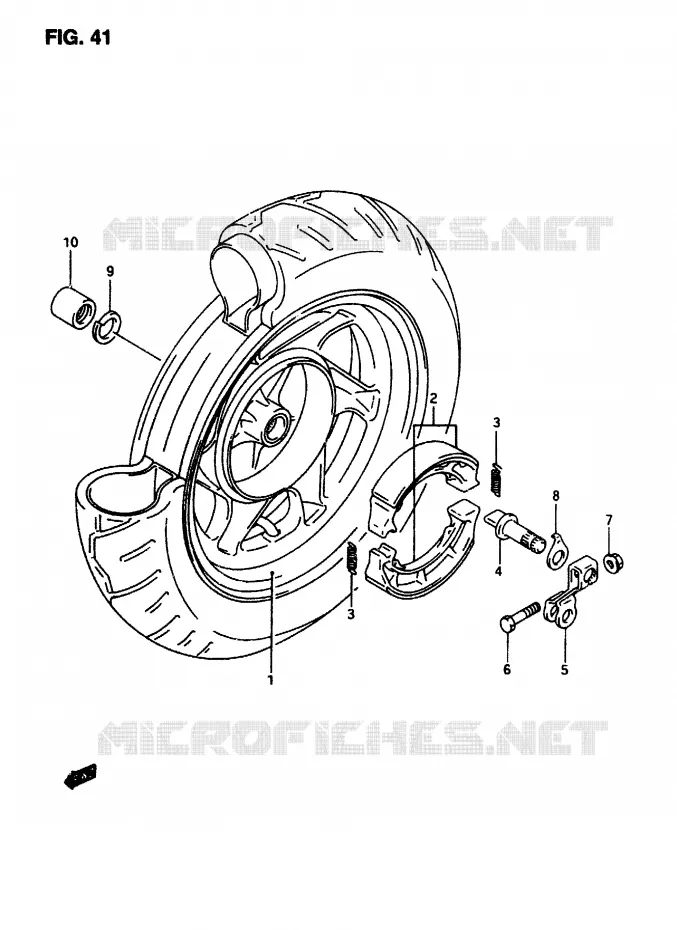 ROUE ARRIERE Suzuki SCOOTER 50 AP 2007  AP507(T/7/V)