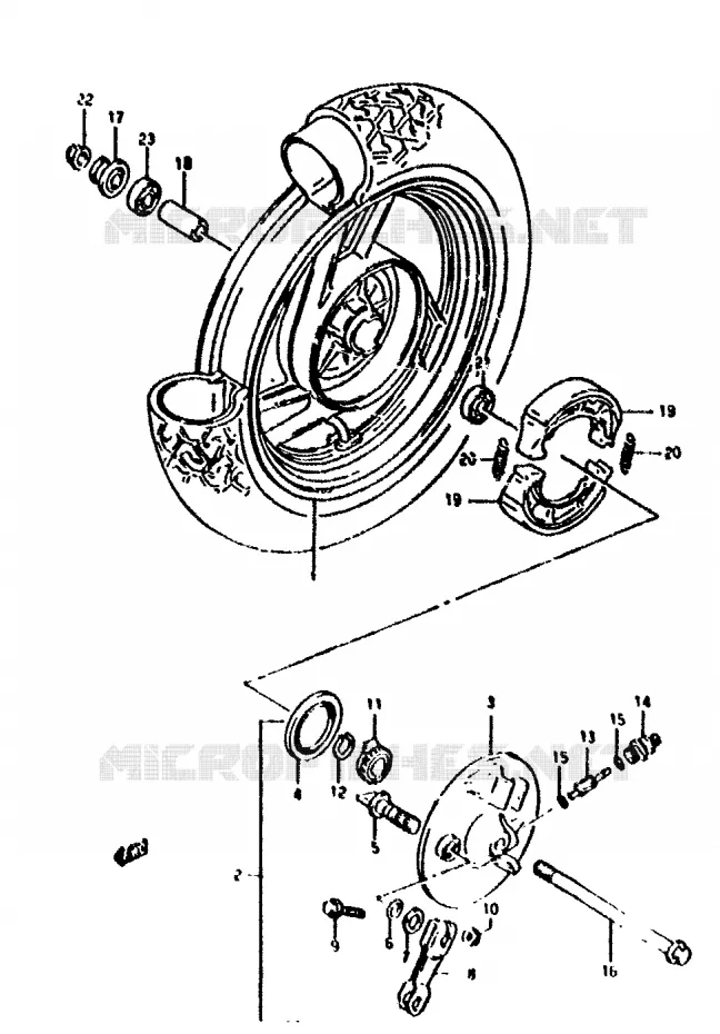 ROUE AVANT Suzuki SCOOTER 50 ADDRESS 1994  AH50R(N/R)