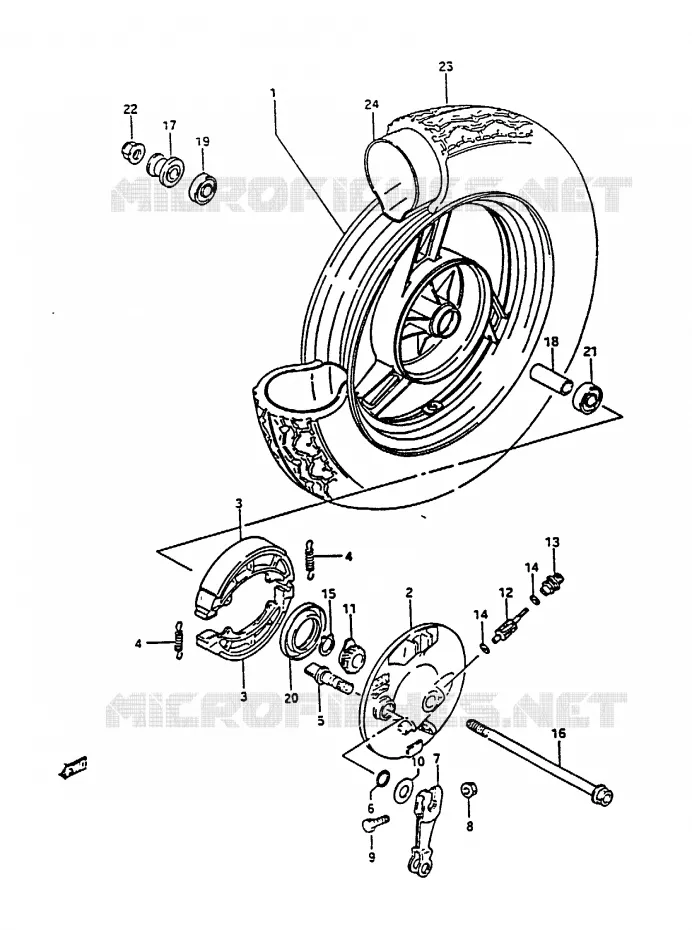 ROUE AVANT Suzuki SCOOTER 50 CP 1995  CP50CHFS