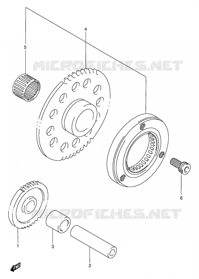 ROUE LIBRE DE DEMARREUR Suzuki MOTO 200 DF 1998  DF200EW