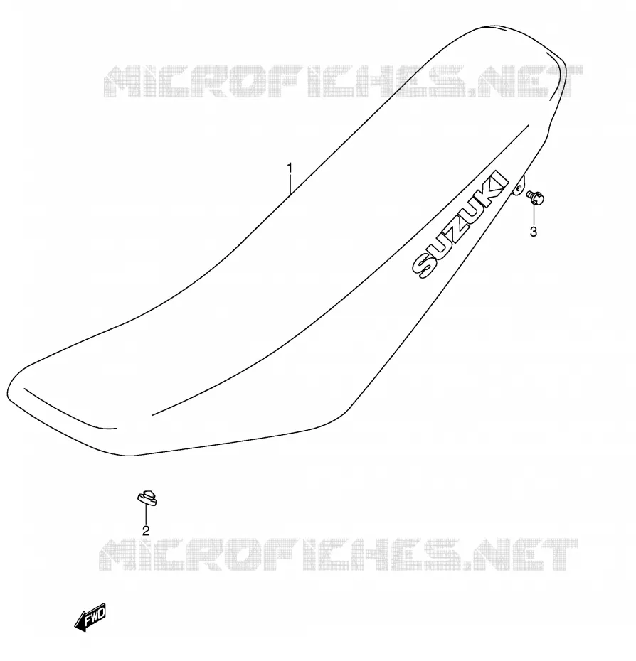 SELLE (MODEL K5/K6/K7) Suzuki MOTO 125 DR-Z 2003  DR-Z125K3(E3/E28)