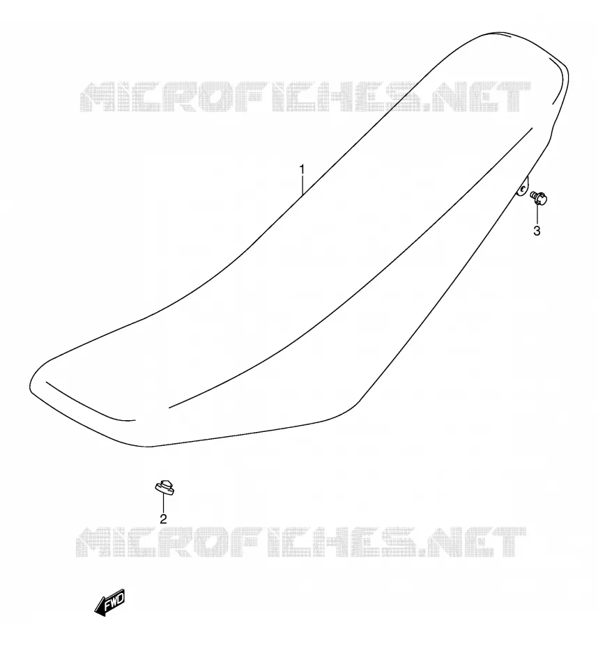 SELLE (MODELE K3/K4) Suzuki MOTO 125 DR-Z 2003  DR-Z125K3(E3/E28)