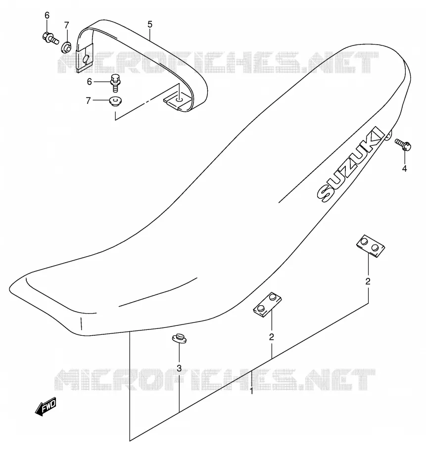 SELLE (MODELE Y/K1) Suzuki MOTO 400 DR-Z 2001  DR-Z400SK1(E3/E28)