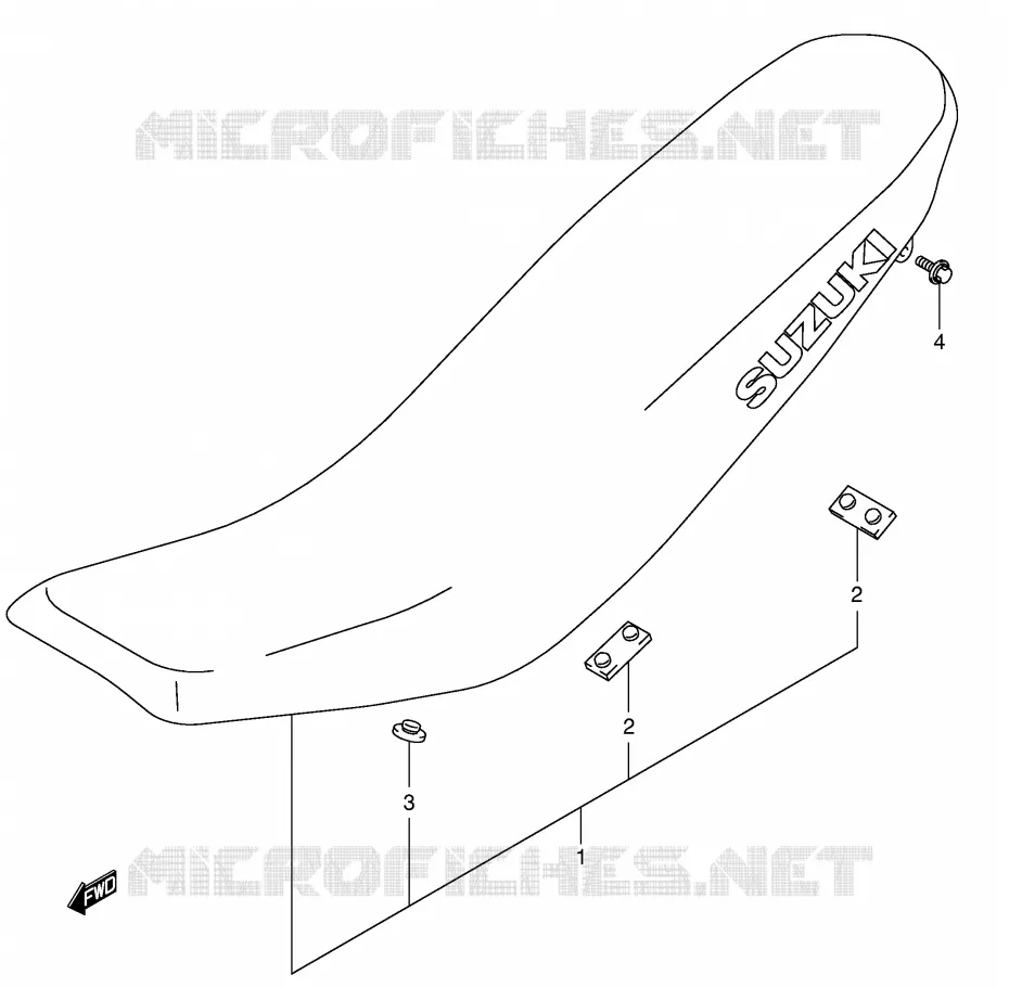 SELLE (MODELE Y/K1) Suzuki MOTO 400 DR-Z 2002  DR-Z400EK2(E1)