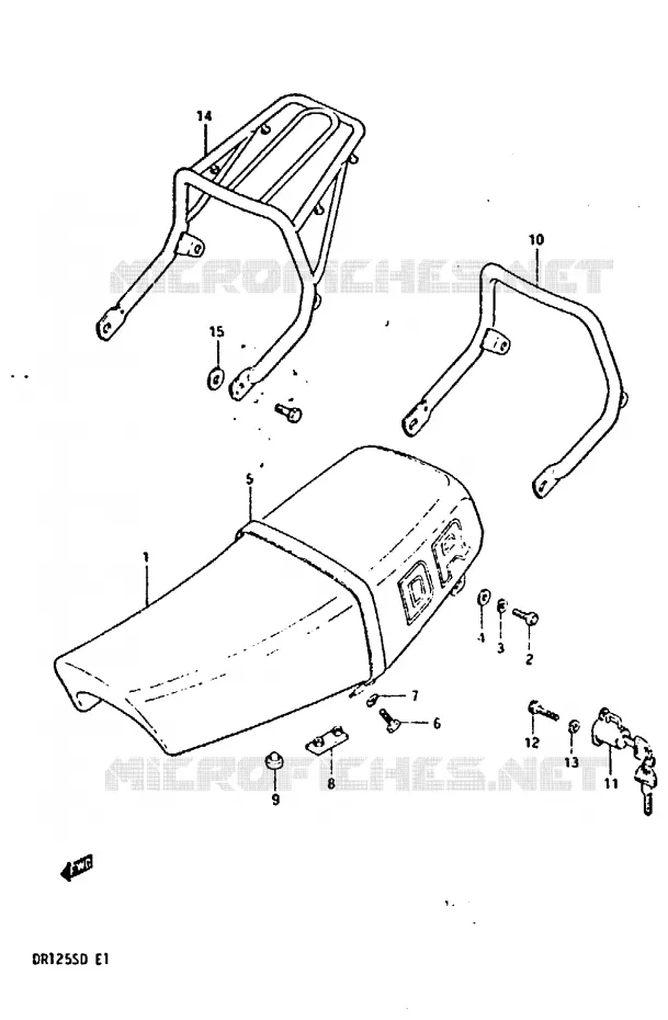SELLE Suzuki MOTO 125 DR 1983  DR125SD(Z/D)