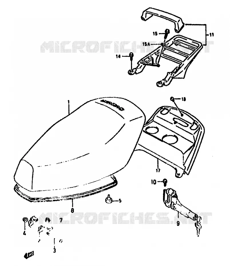SELLE Suzuki SCOOTER 50 ADDRESS 1992  AH50N(N/R)