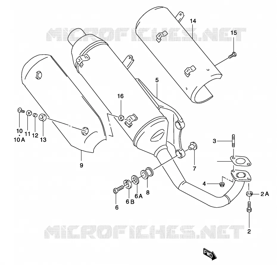 SILENCIEUX (MODELE AY50 K1/K2 P39) Suzuki SCOOTER 50 KATANA 2001  AY50WRK1(P19)
