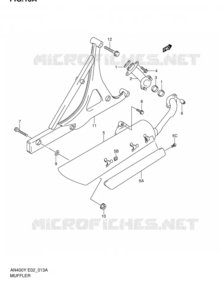 SILENCIEUX (MODELE K1/K2) Suzuki SCOOTER 400 BURGMAN 2002  AN400K2(E2)