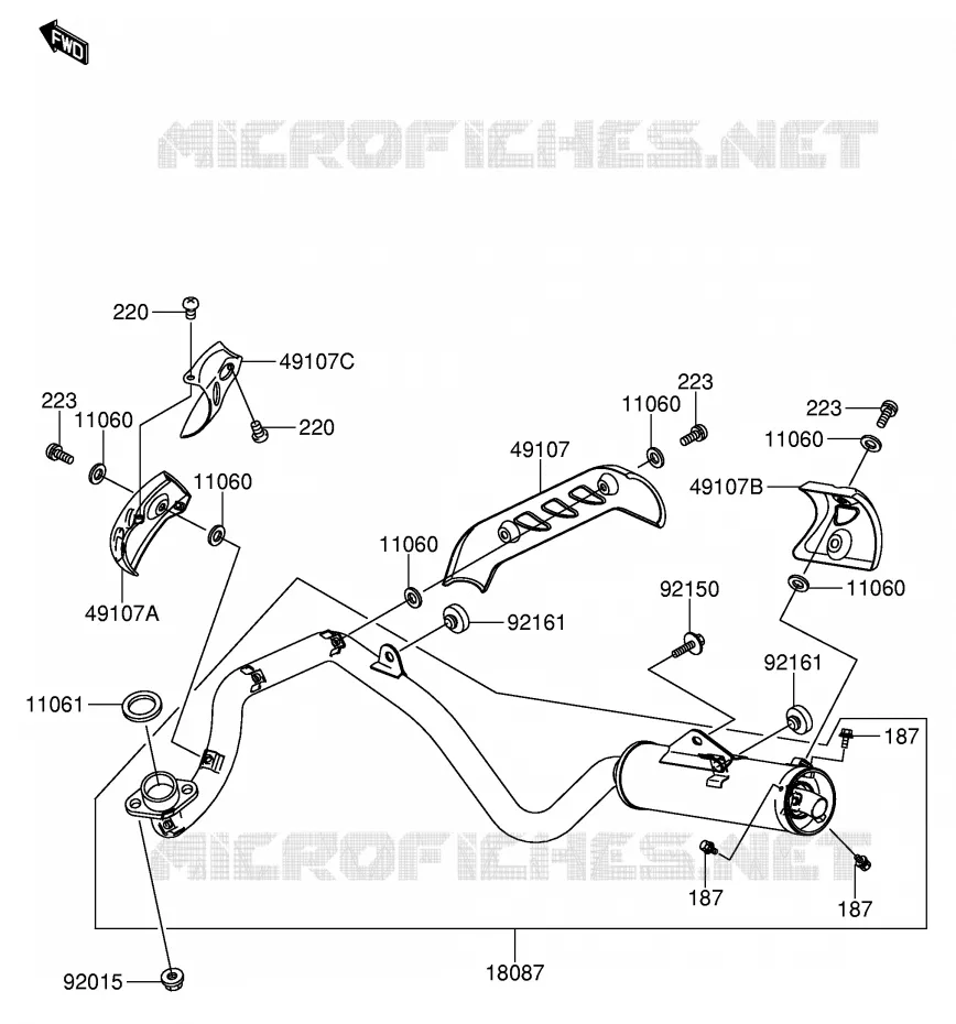 SILENCIEUX Suzuki MOTO 110 DR-Z 2003  DR-Z110K3(E24)