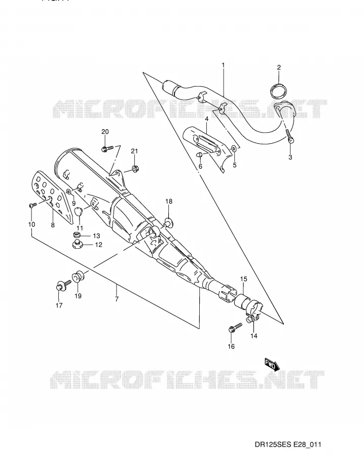 SILENCIEUX Suzuki MOTO 125 DR 1994  DR125SER(E28)