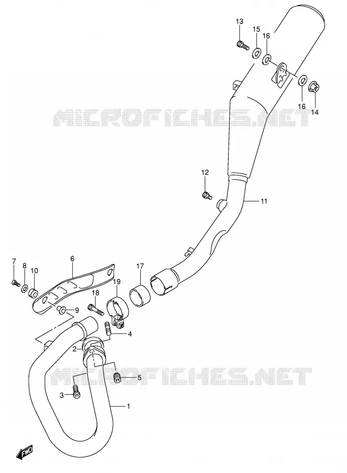 SILENCIEUX Suzuki MOTO 400 DR-Z 2005  DR-Z400EK5(E3/E28)