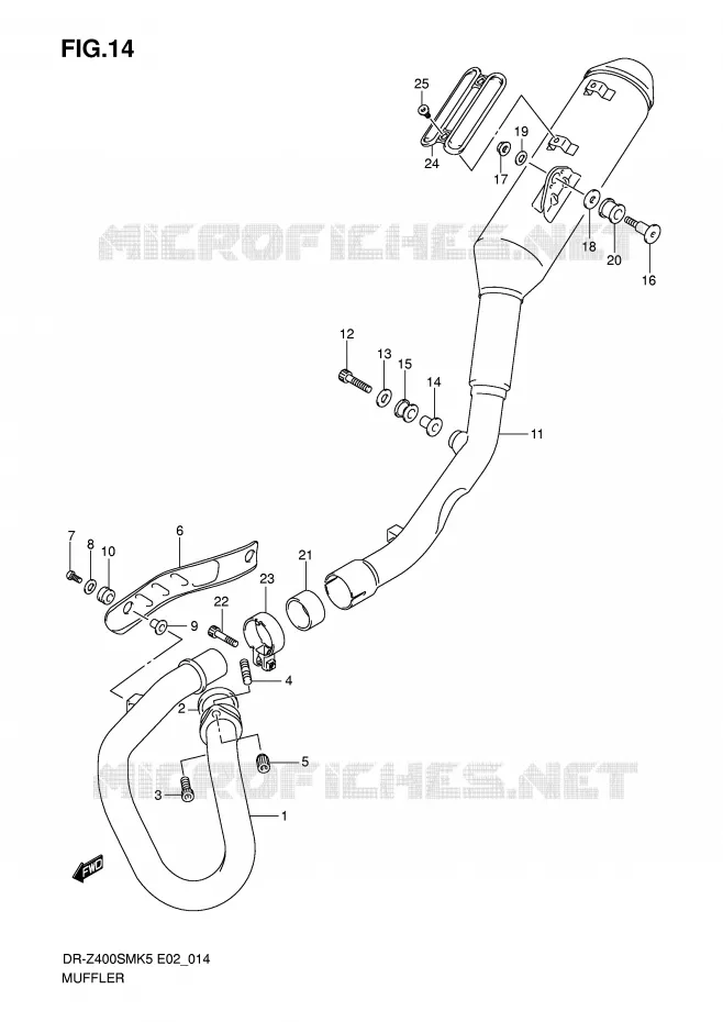 SILENCIEUX Suzuki MOTO 400 DR-Z 2005  DR-Z400SMUK5(E2)