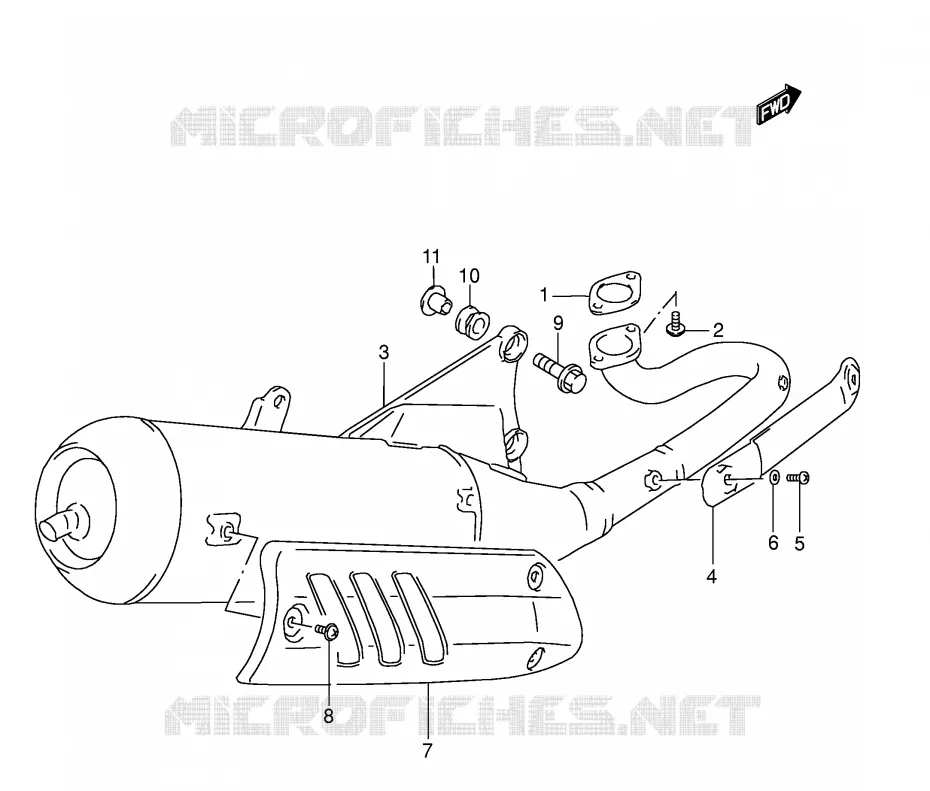 SILENCIEUX Suzuki SCOOTER 50 AJ 1995  AJ50S(E29)