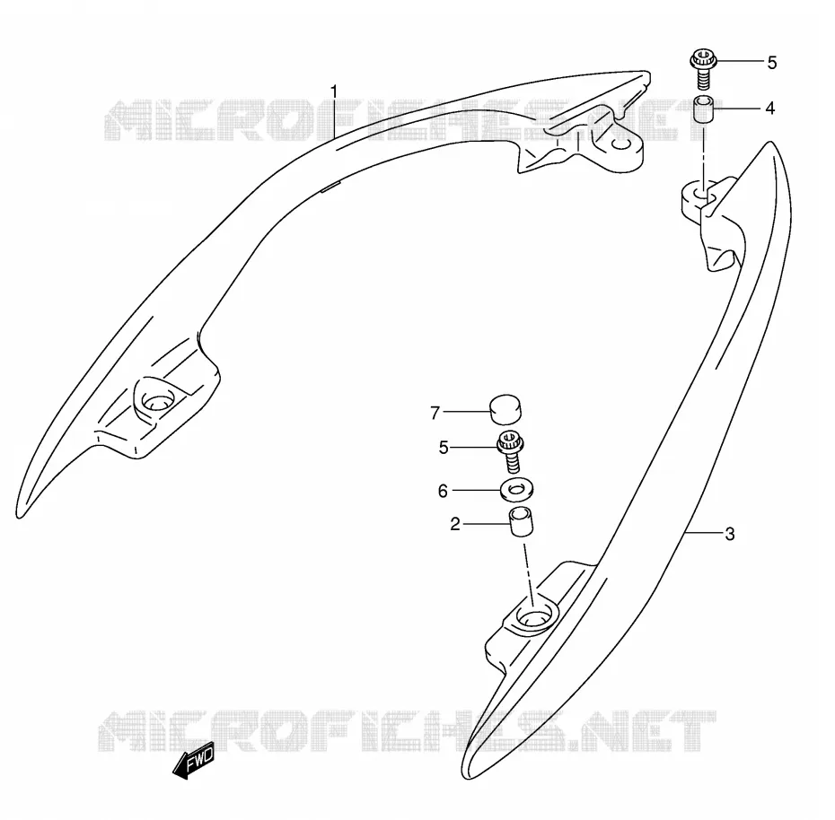SUPPORT DOSSERET (SIDE)(MODELE K3) Suzuki SCOOTER 400 BURGMAN 2006  AN400K6(E2)