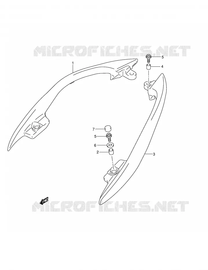 SUPPORT DOSSERET (SIDE)(MODELE K4) Suzuki SCOOTER 250 BURGMAN 2004  AN250K4(E2)