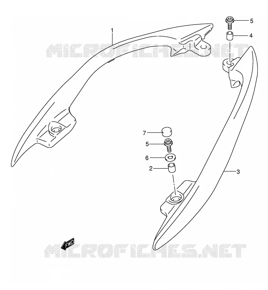 SUPPORT DOSSERET (SIDE)(MODELE K5/K6) Suzuki SCOOTER 400 BURGMAN 2003  AN400K3(E2)