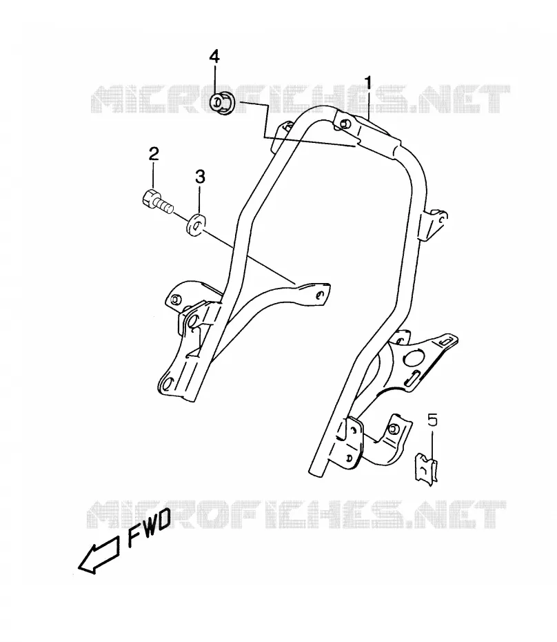 SUPPORT RADIATEUR (model AY50 K1) Suzuki SCOOTER 50 KATANA 2001  AY50K1(V/W/X/Y)