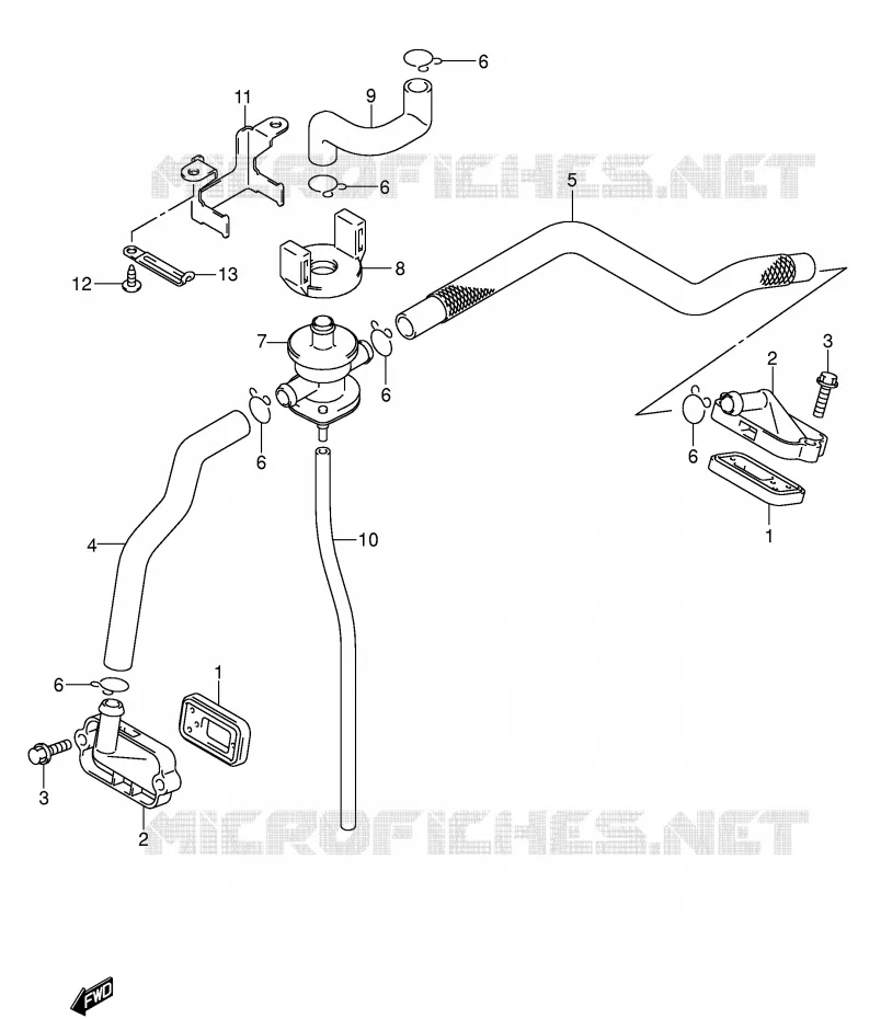 SYSTEME RECYCLAGE GAZ ECHAPPEMENT Suzuki MOTO 1000 V-STROM 2006  DL1000K6(E2)