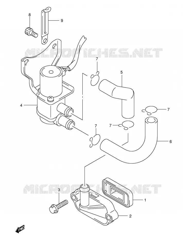 SYSTEME RECYCLAGE GAZ ECHAPPEMENT Suzuki SCOOTER 400 BURGMAN 2006  AN400K6(E2)