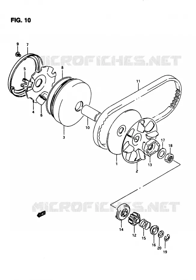 TRANSMISSION (1) Suzuki SCOOTER 50 AP 1996  AP50RFT(T/7/V)