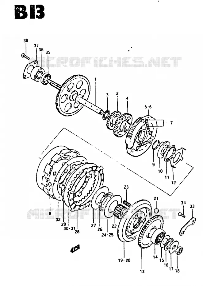 TRANSMISSION (3) Suzuki SCOOTER 50 CS 1983  CS50D(Z/D)