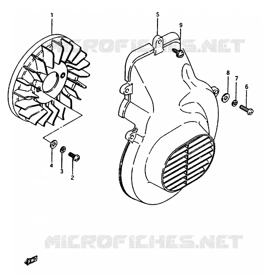 VENTILATEUR DE REFROIDISSEMENT Suzuki SCOOTER 50 CP 1991  CP50CHFM