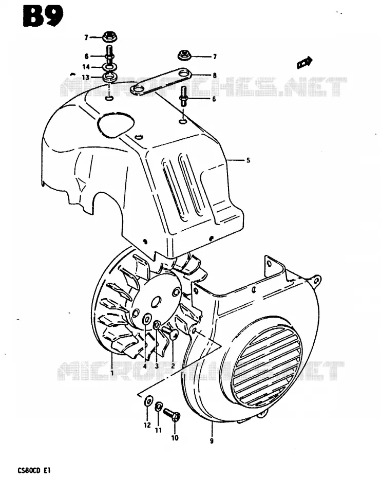 VENTILATEUR DE REFROIDISSEMENT Suzuki SCOOTER 80 CS 1983  CS80CD
