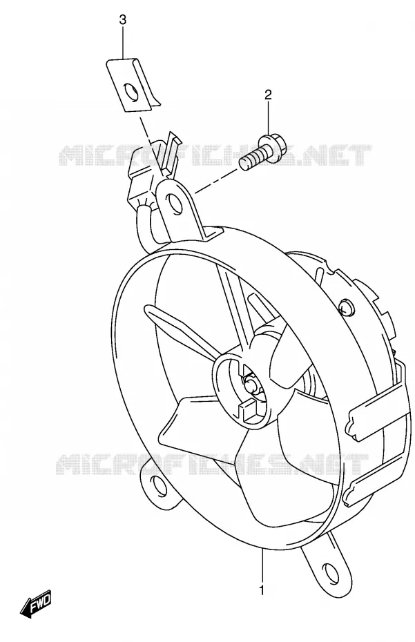 VENTILATEUR Suzuki MOTO 400 DR-Z 2004  DR-Z400SK4(E3/E28)