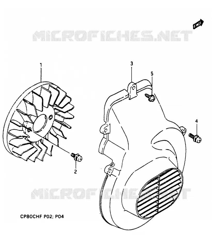 VENTILATEUR Suzuki SCOOTER 80 CP 1985  CP80CHF
