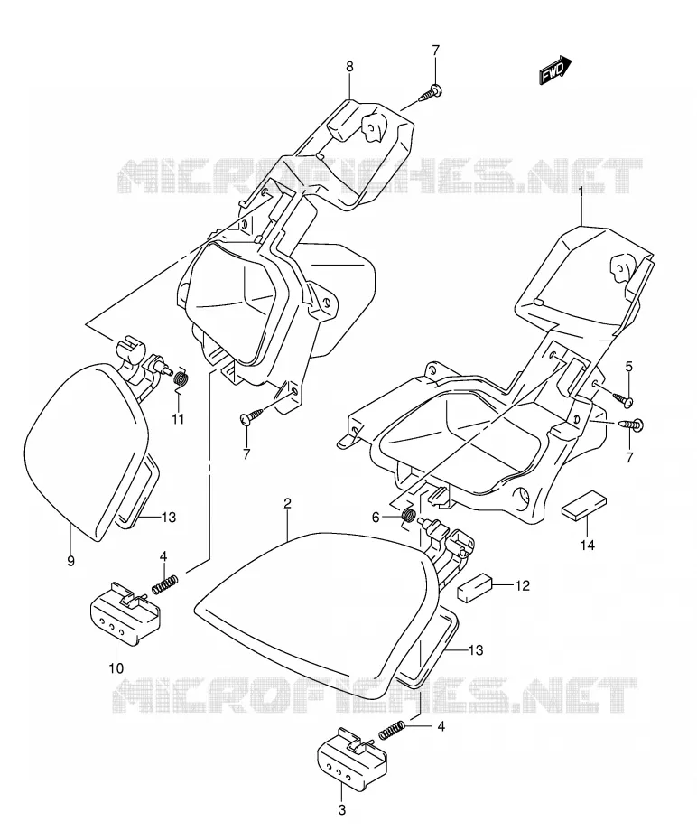VIDE POCHE (MODELE K3) Suzuki SCOOTER 250 BURGMAN 2004  AN250K4(E2)