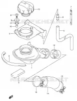 BOUCHON ET GOULOTTE DE RESERVOIR D'ESSENCE pour Suzuki INTRUDER 1500 2008